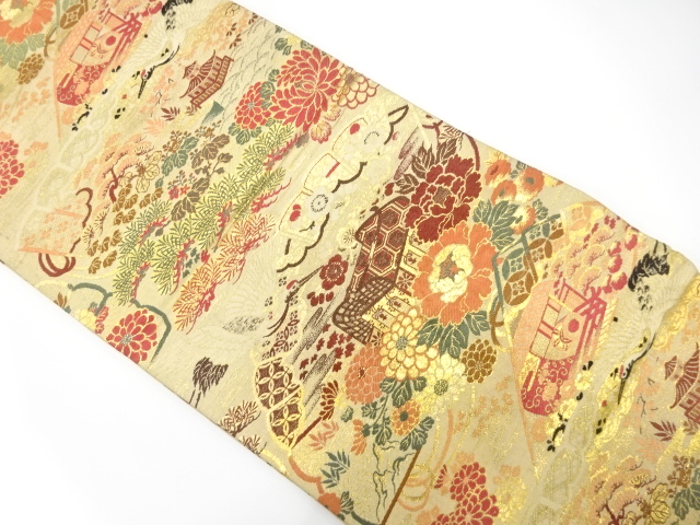 Japanese Kimono / Antique Maru Obi Combined weave